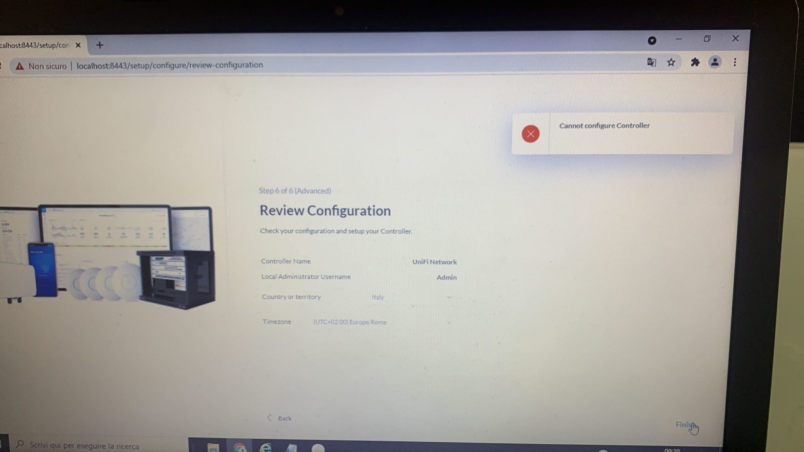Risolvere ‘Unifi cannot configure controller’